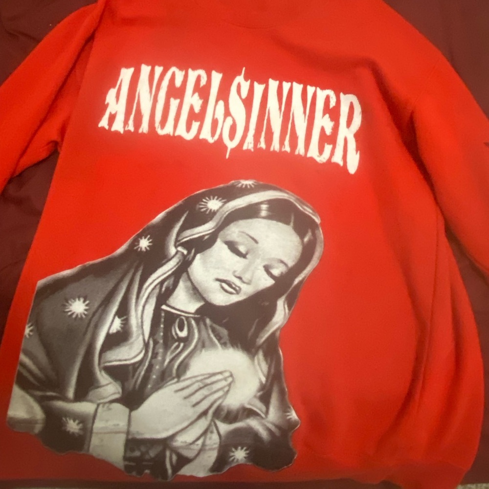Angel$inner Red virgin mary long sleeve